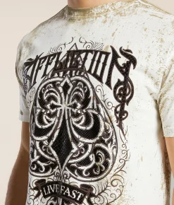 Affliction Paramount T-Shirt Antique White Clearance