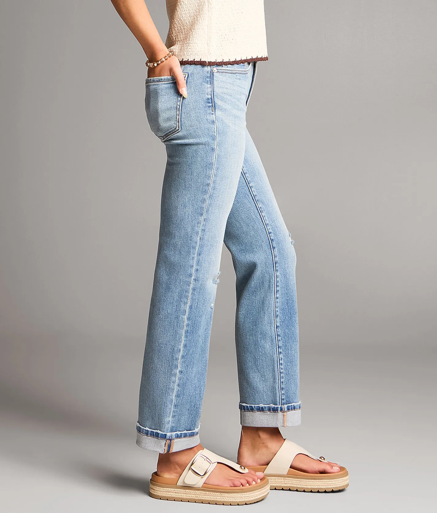 BKE Parker Cropped Straight Stretch Jean Kriner
