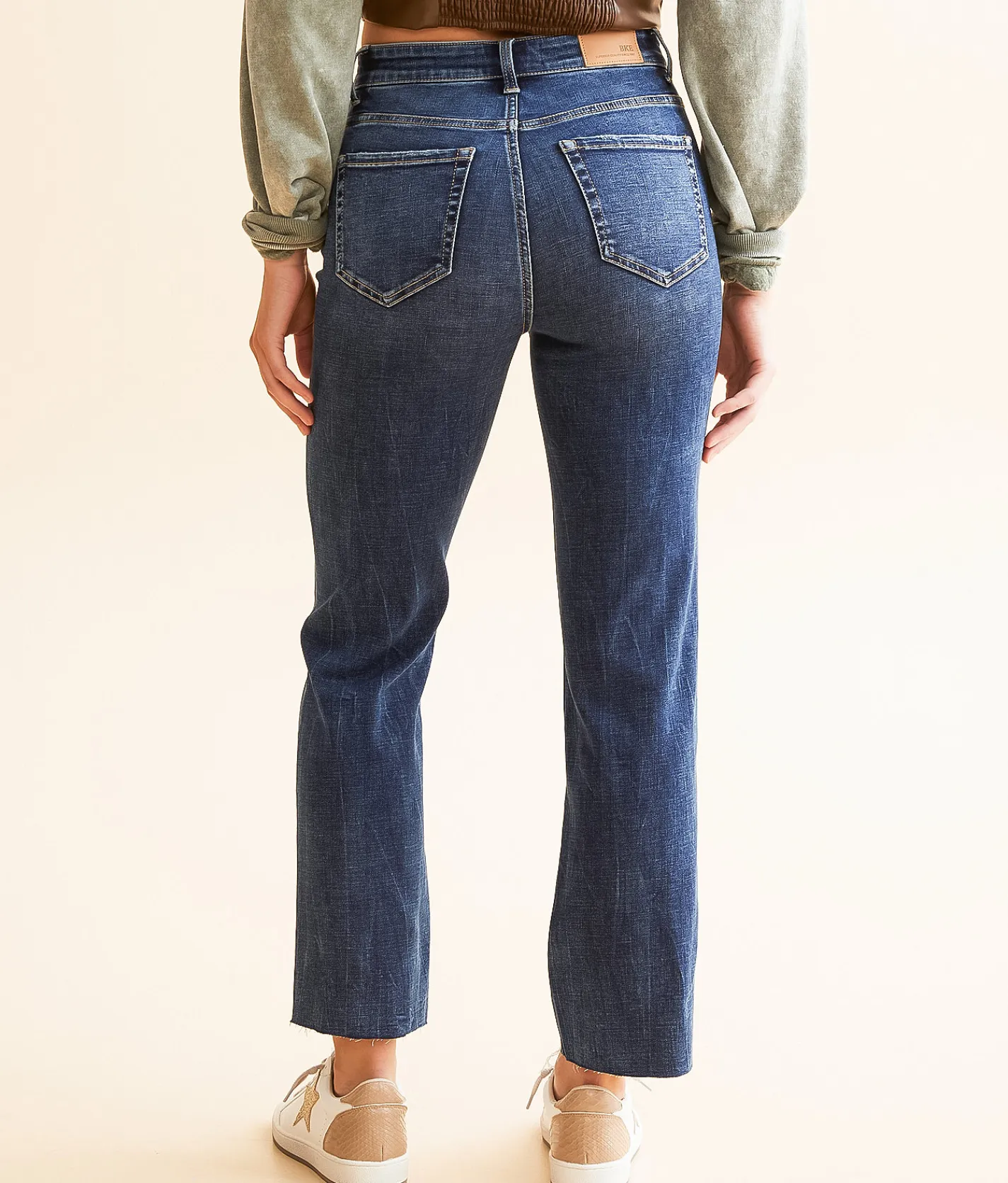 Jeans|Bottoms | BKE Parker Cropped Straight Stretch Jean Mintle 5