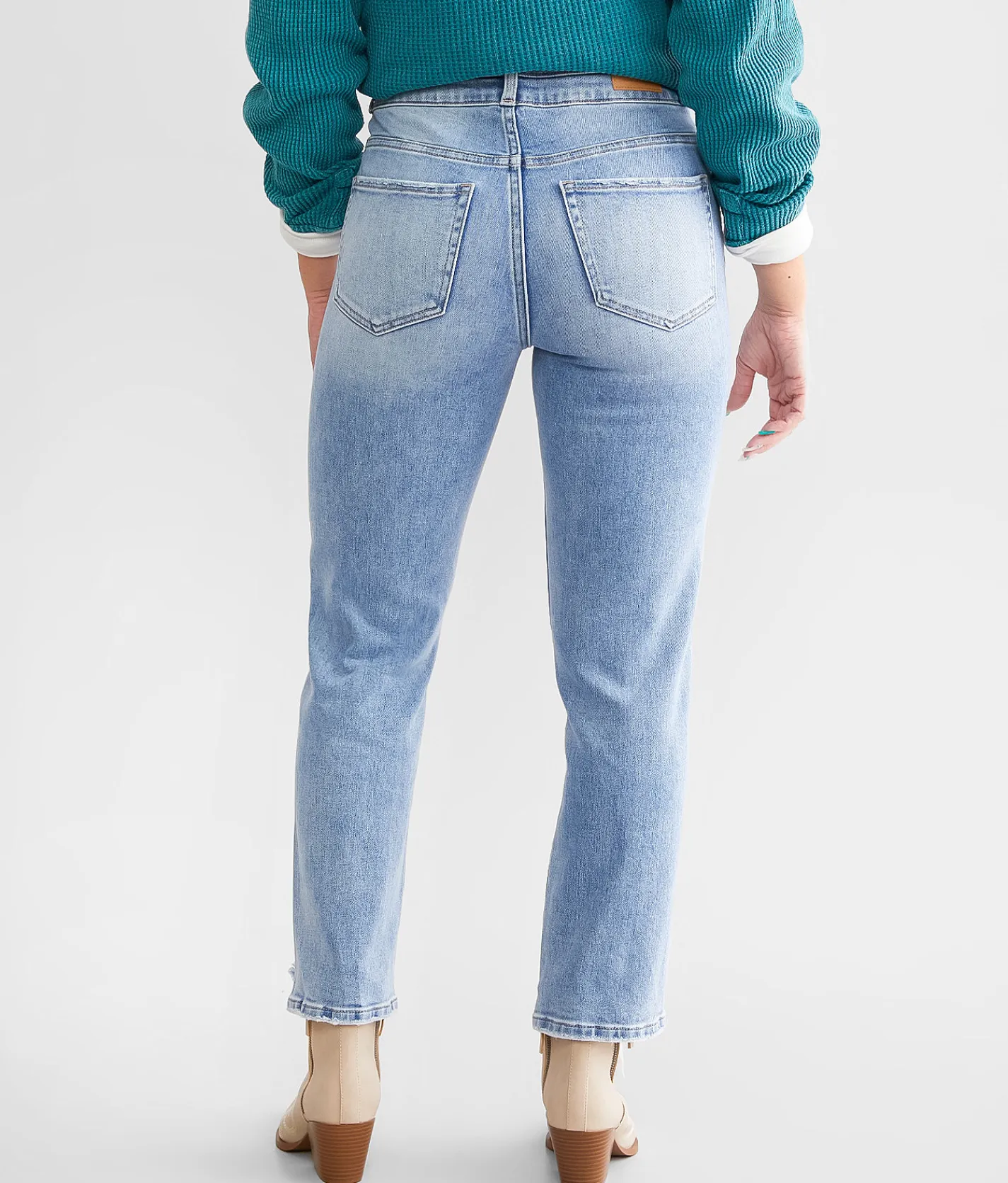 BKE Parker Cropped Straight Stretch Jean Bick Best