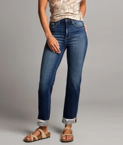 BKE Parker Cropped Straight Stretch Jean Folmer 12 Clearance