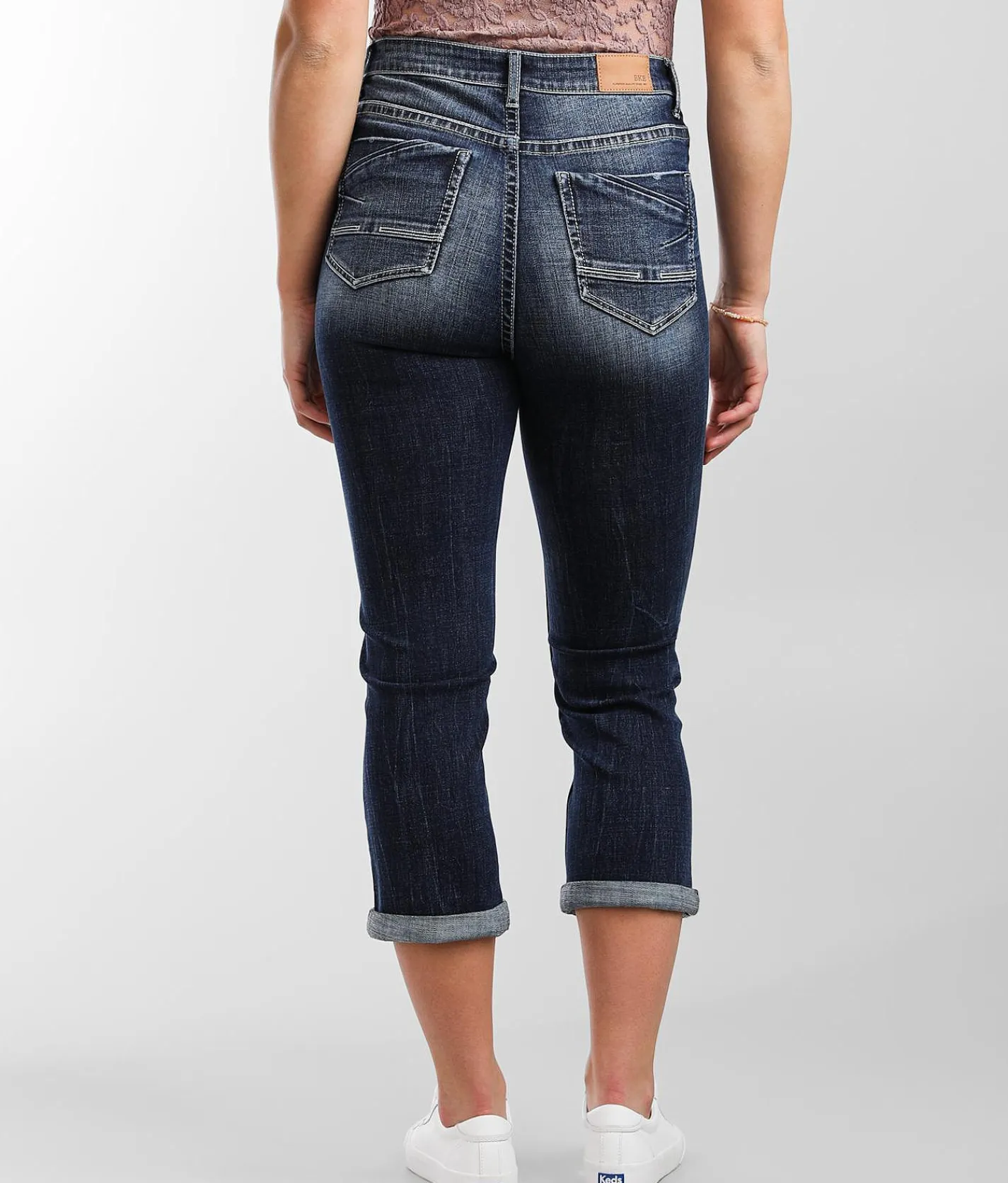 BKE Parker Cuffed Stretch Capri Jean Verax 4 Best