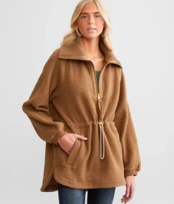 Tops|Activewear | Varley Parnel Half Zip Fleece Pullover Fungi