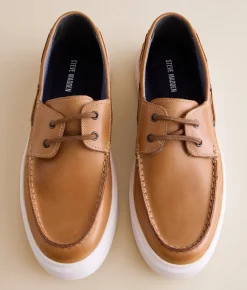 Steve Madden Parnel Leather Shoe Tan Outlet