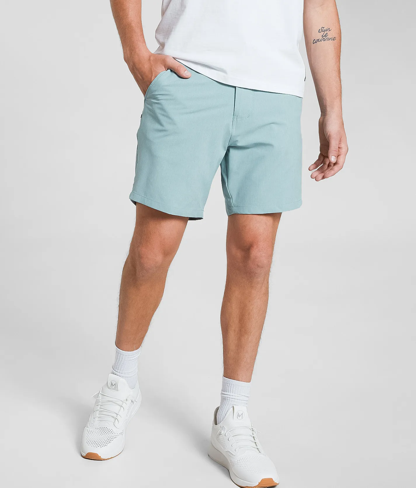 Maven Co-op Par Performance Stretch Short Teal Clearance
