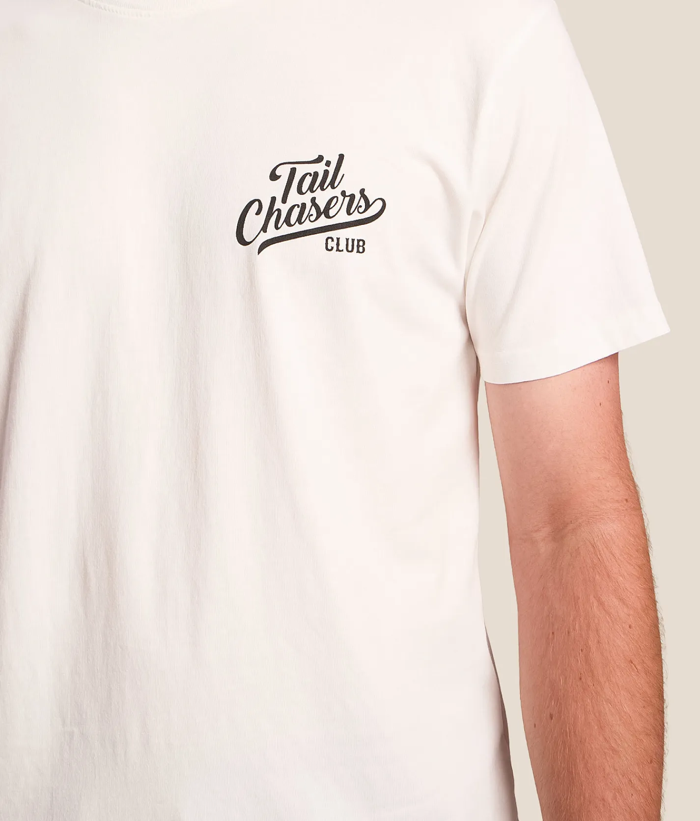 Tail Chasers Club Party Animal T-Shirt Antique White Hot