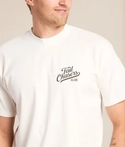 Tops|Graphic T-Shirts | Tail Chasers Club Party Animal T-Shirt Antique White
