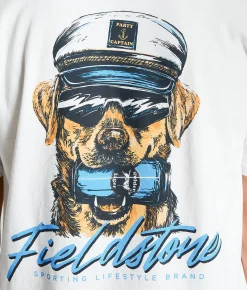 Tops|Graphic T-Shirts | Fieldstone Party Barge Captain T-Shirt White