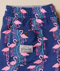 party pants Flamingles Party Starter Swim Trunks Navy Blue Online