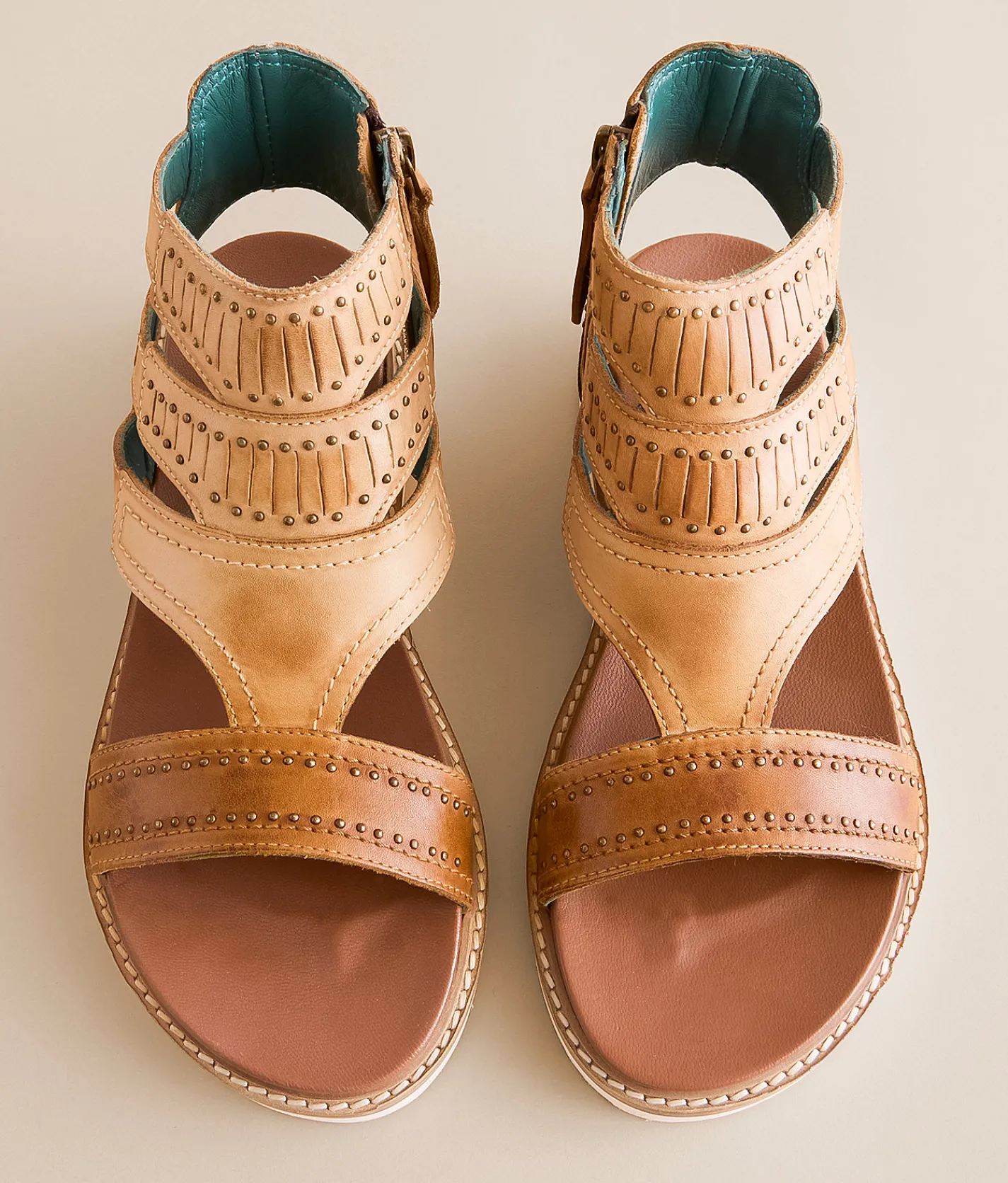 Roan by Bed Stu Passenger Leather Sandal Tan Oats HD Best