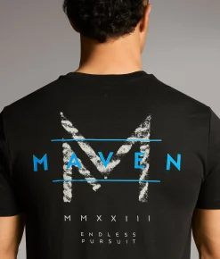 Tops|Graphic T-Shirts | Maven Co-op Pasted Over Performance T-Shirt Black