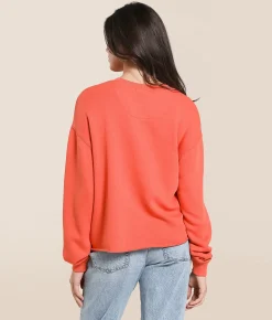Tops | Modish Rebel 76 Patchwork Pullover Coral