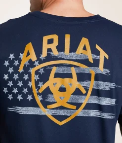 Tops|Graphic T-Shirts | Ariat Patriot Strong T-Shirt Navy Ink
