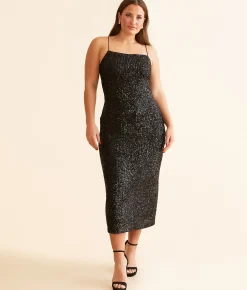 Z Supply Paulina Sequin Maxi Dress Black Best