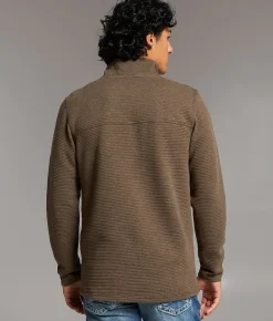 BKE Paulo Ribbed Pullover Brindle Best