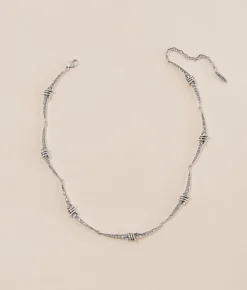 Lainey Wilson Pave Barb Wire Necklace Silver Crystal Hot