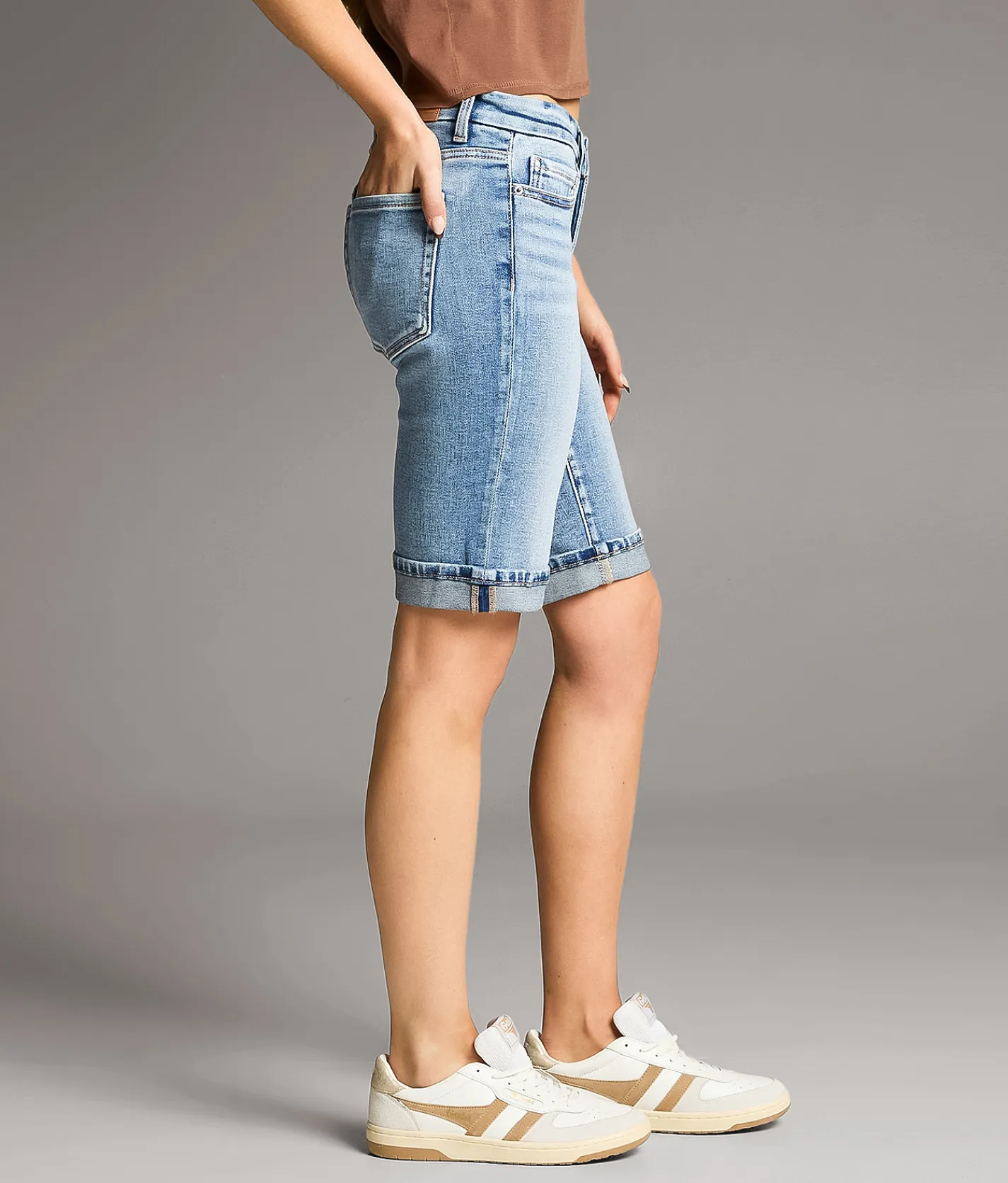 Bottoms|Shorts | BKE Payton Bermuda Stretch Cuffed Short Westley 3