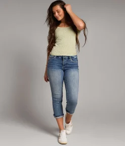 BKE Payton Capri Stretch Jean Ruddy 3 Discount
