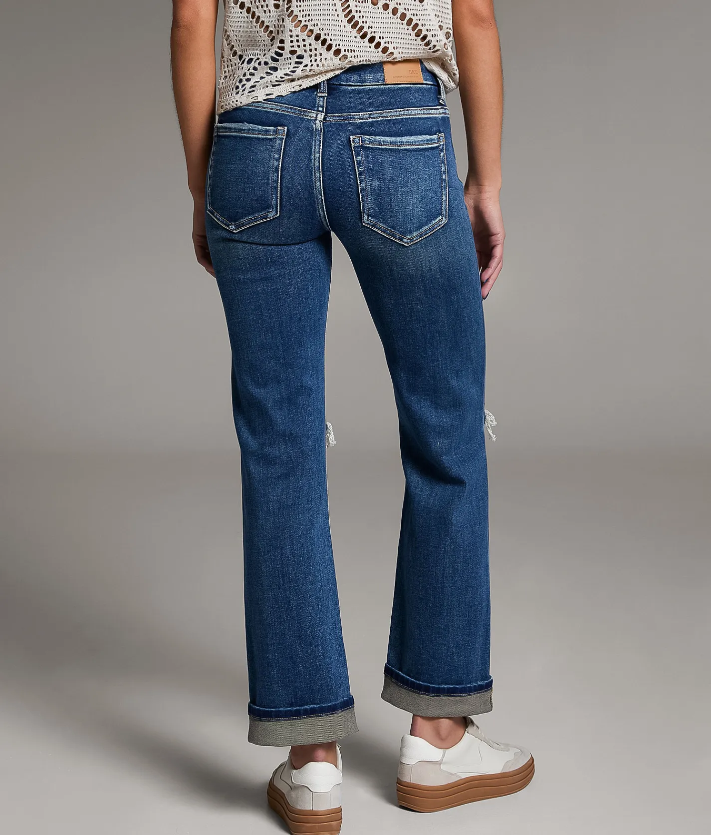 BKE Payton Cropped Straight Stretch Cuffed Jean Nuzzo Best