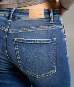 BKE Payton Cropped Straight Stretch Jean Eastlack Hot