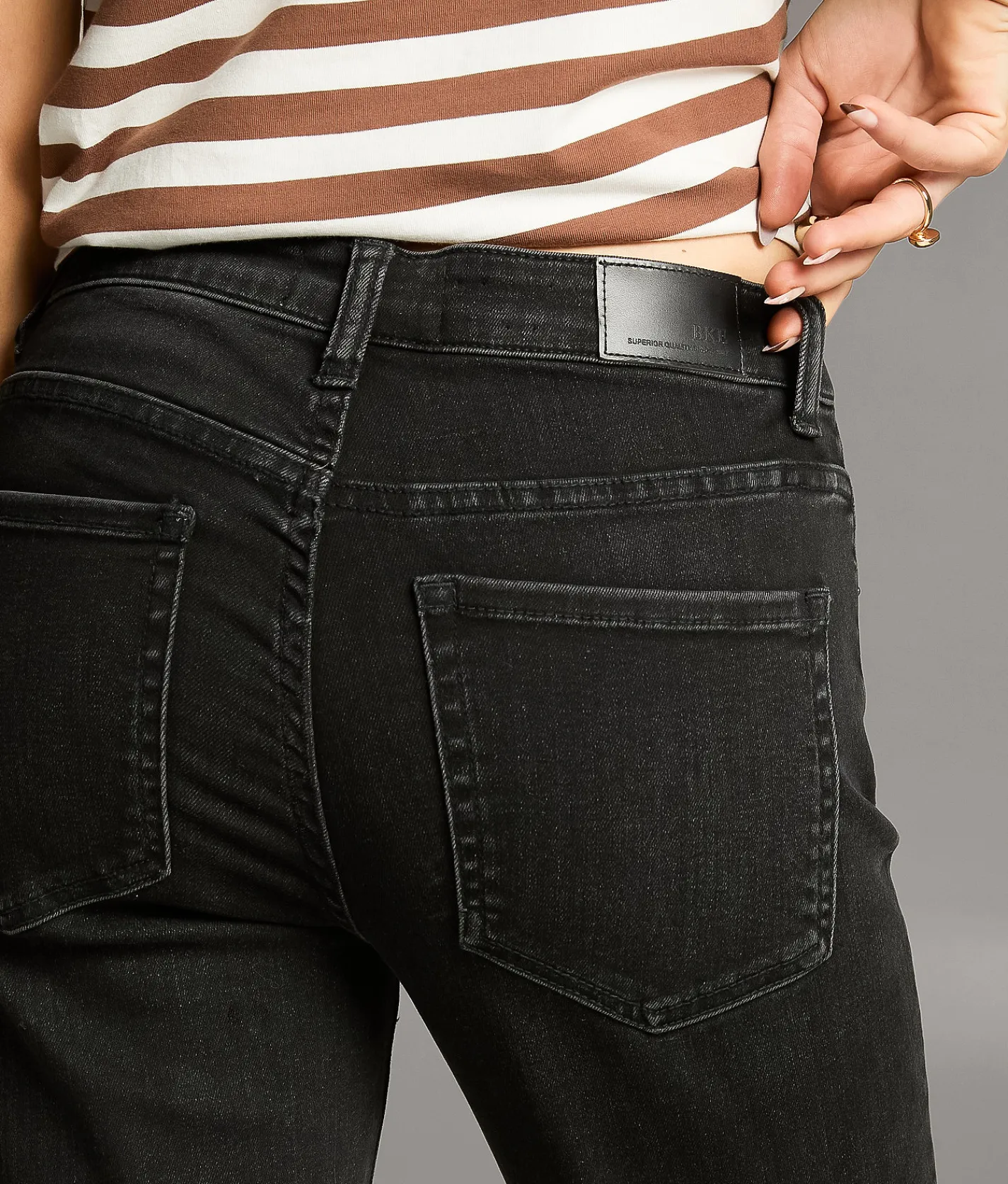 Jeans|Bke Jeans | BKE Payton Cropped Straight Stretch Jean Washed Black