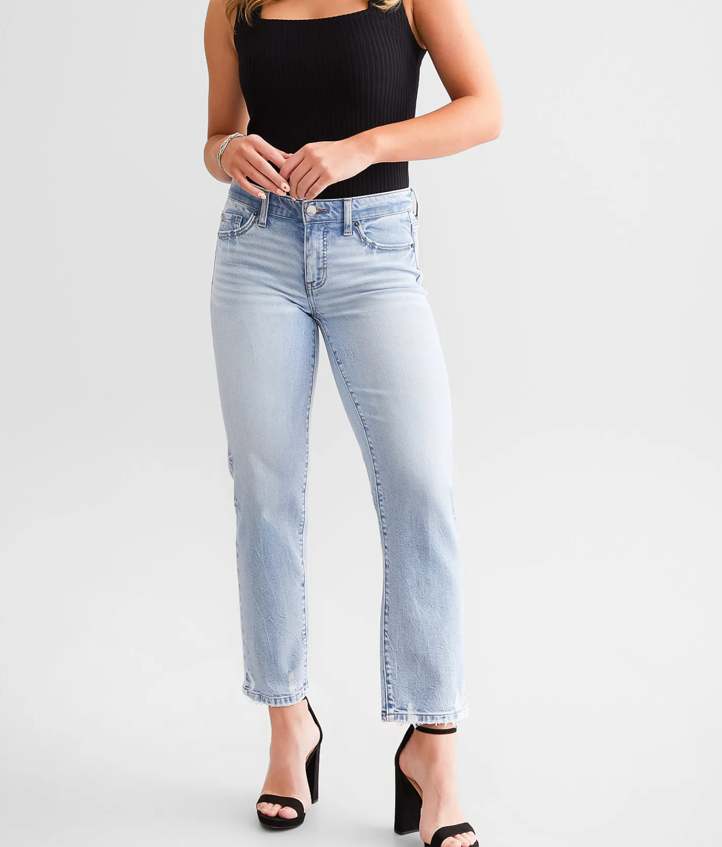 Jeans|Bottoms | BKE Payton Cropped Straight Stretch Jean Rainer