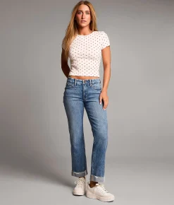 BKE Payton Cropped Straight Stretch Jean Disham Clearance