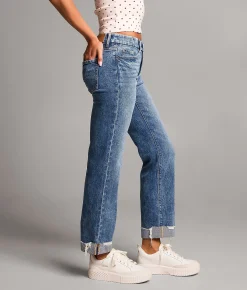 BKE Payton Cropped Straight Stretch Jean Disham Clearance