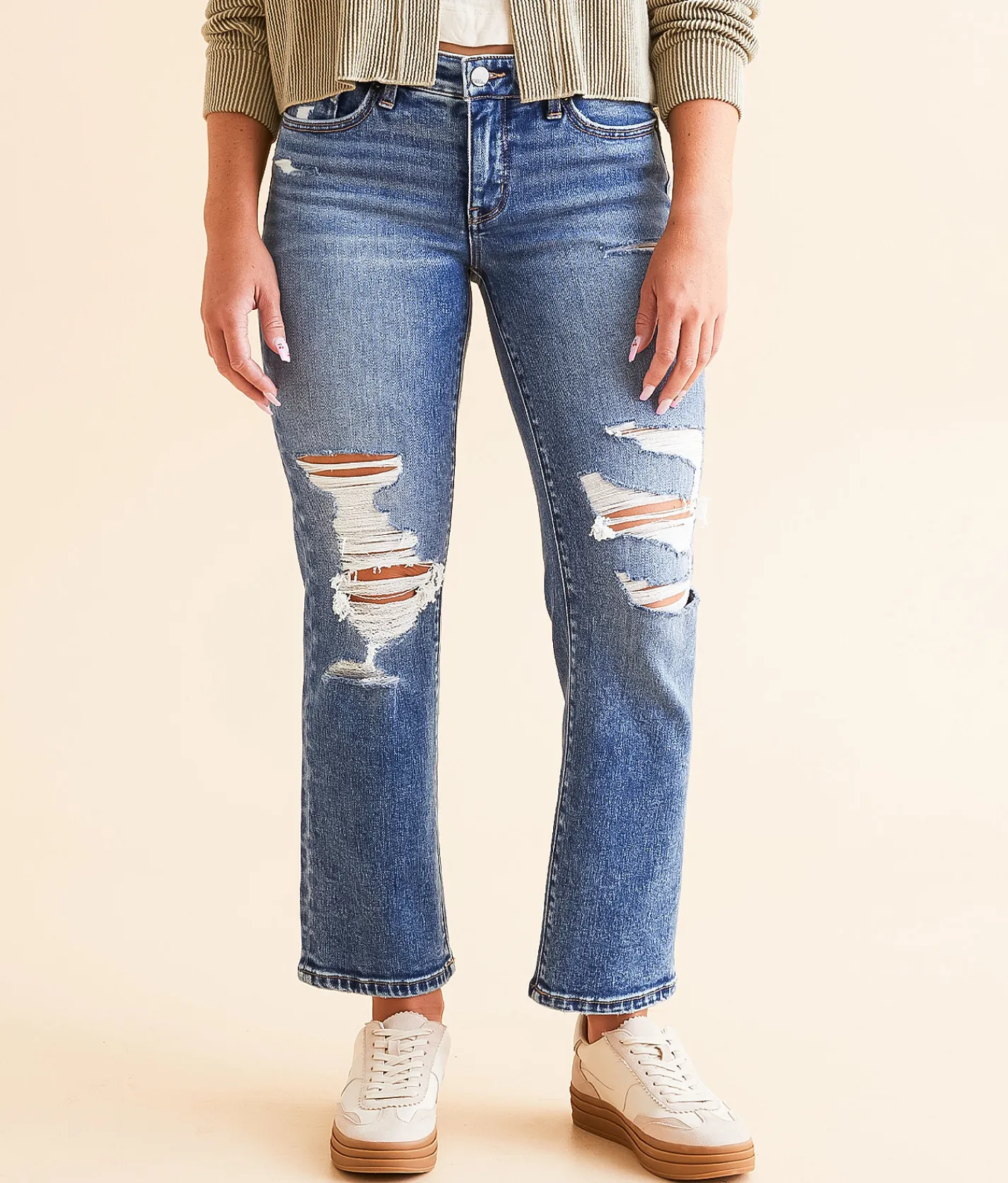 Jeans|Bottoms | BKE Payton Cropped Straight Stretch Jean Holcomb