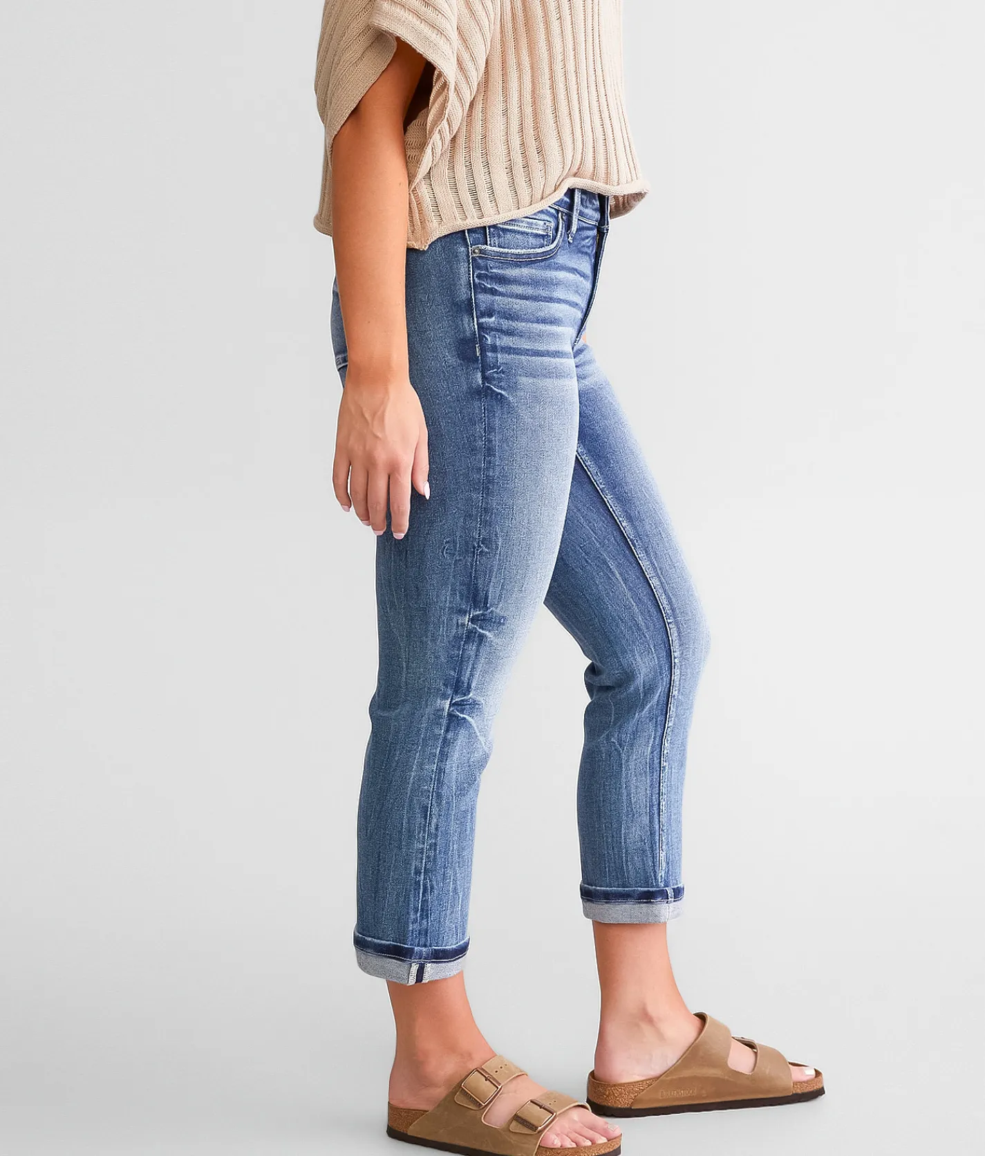 Jeans|Bottoms | BKE Payton Cuffed Stretch Capri Jean Ruddy 2
