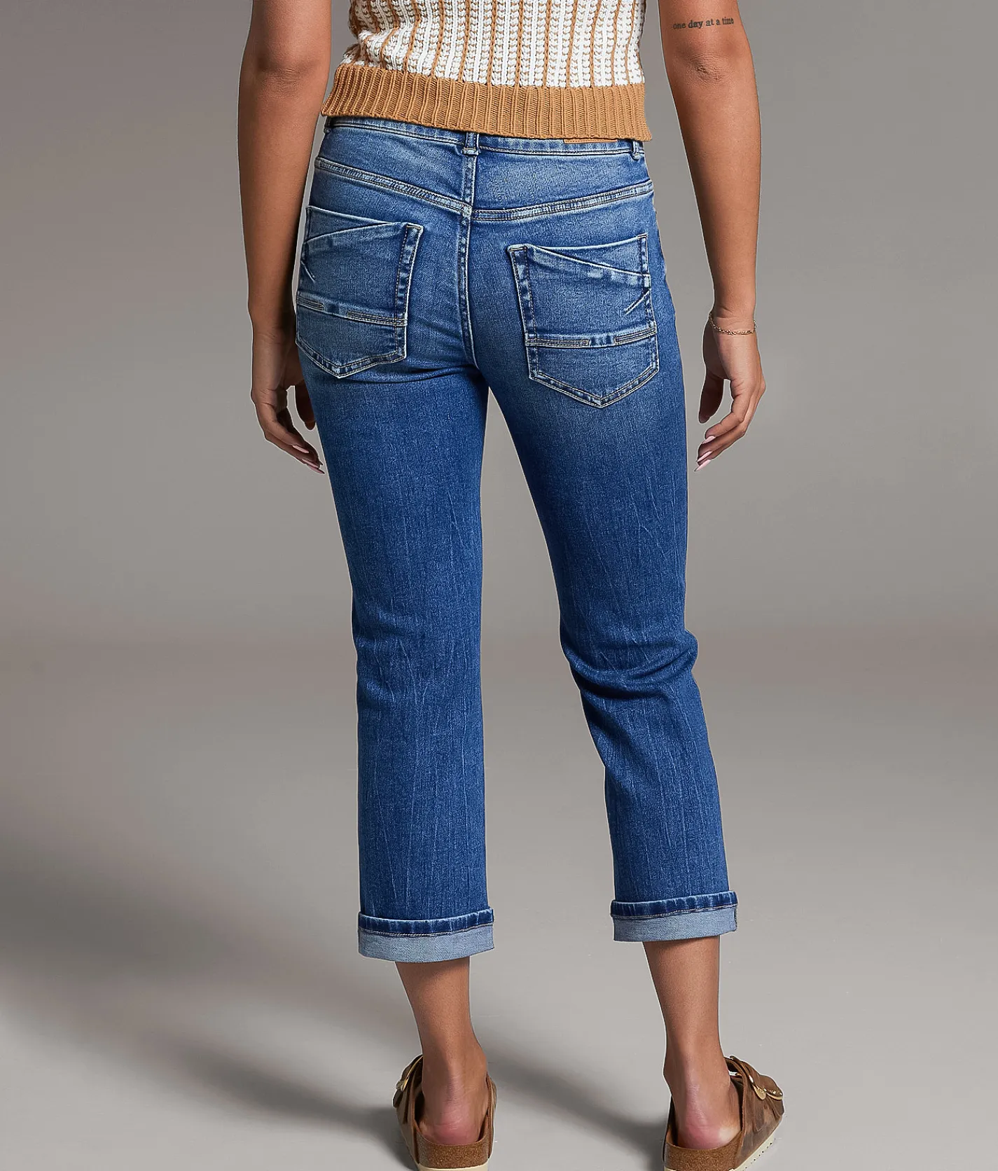 Jeans|Bottoms | BKE Payton Cuffed Stretch Capri Jean Brasen 2
