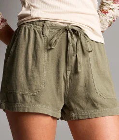 BKE Payton Linen Short Light Olive
