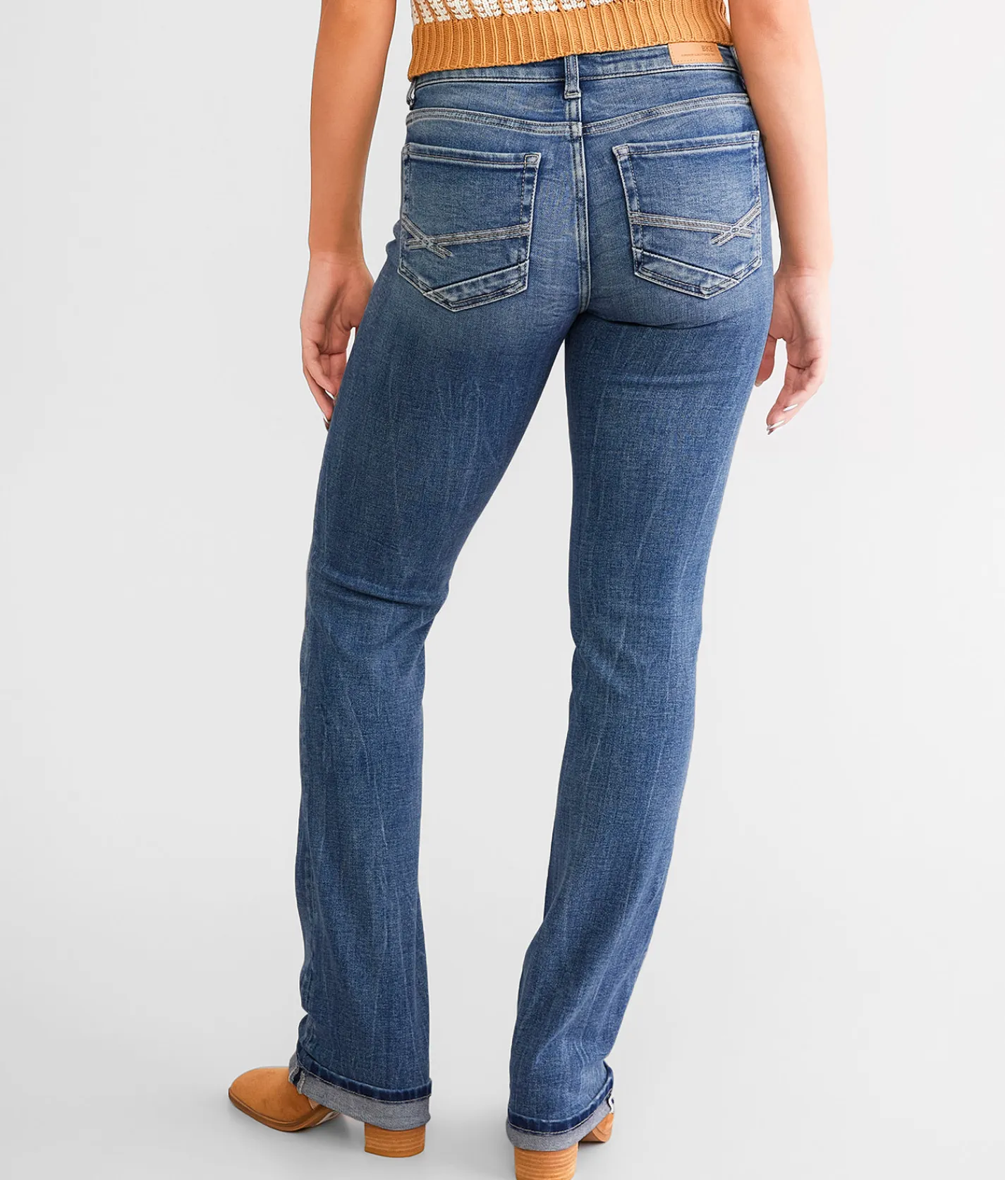 BKE Payton Straight Stretch Cuffed Jean Gregory Clearance