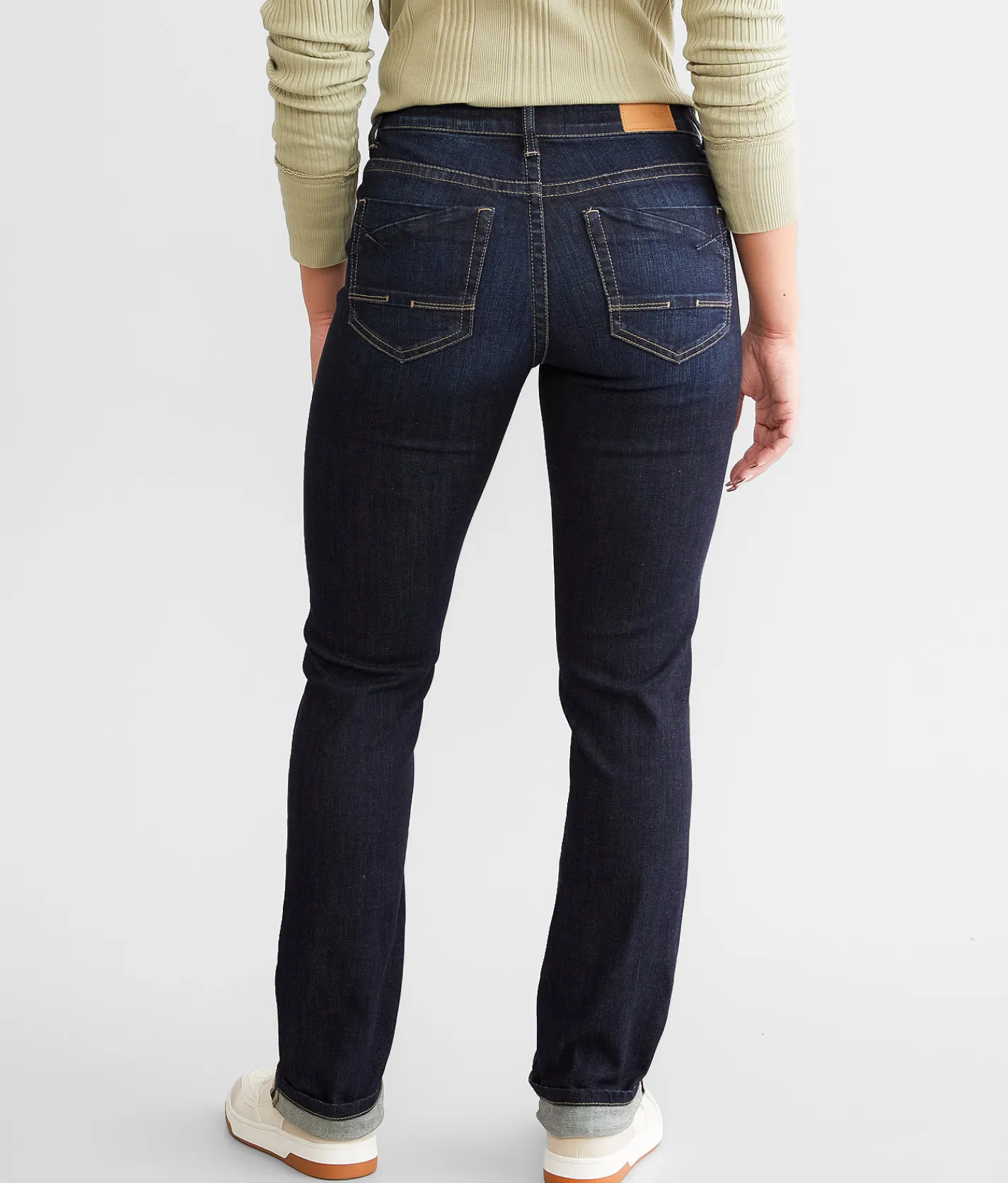 BKE Payton Straight Stretch Cuffed Jean Swartz Online