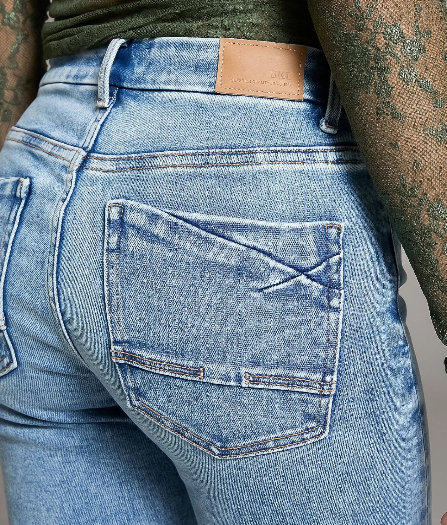 BKE Payton Straight Stretch Cuffed Jean Hopper 2 Online