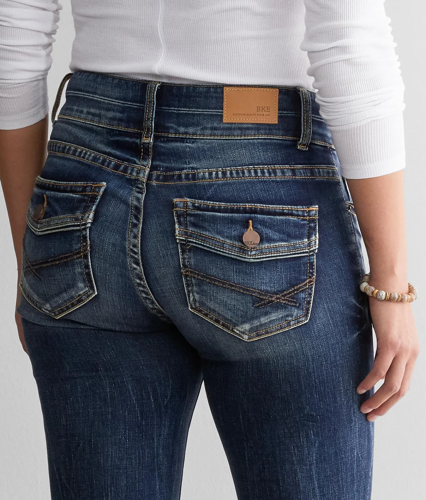 Jeans|Bottoms | BKE Payton Straight Stretch Cuffed Jean Cromwell