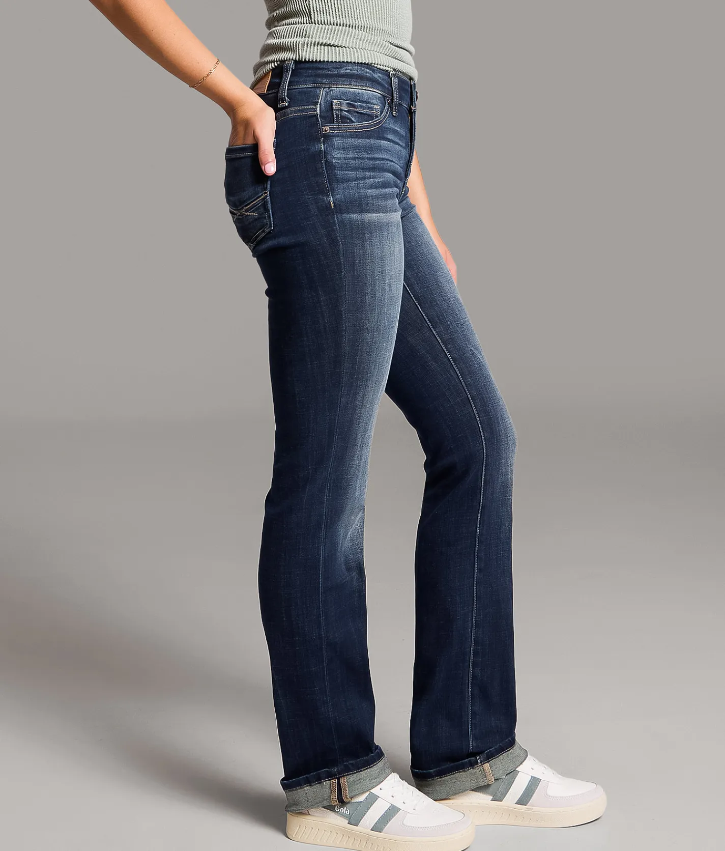 BKE Payton Straight Stretch Cuffed Jean Busby Online