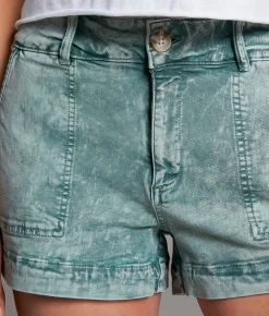 BKE Payton Stretch Short Washed Green Outlet