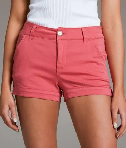 BKE Payton Stretch Short Coral Blush Hot