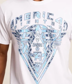American Fighter Peaks Mill T-Shirt White Sale