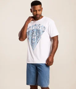 American Fighter Peaks Mill T-Shirt White Sale