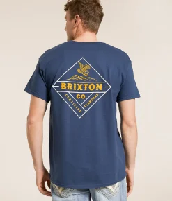 Brixton Peak T-Shirt Blue Dusk Online