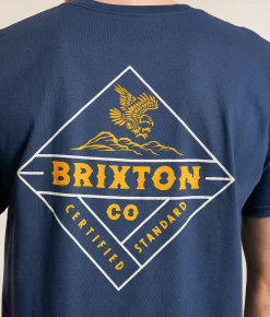 Brixton Peak T-Shirt Blue Dusk Online