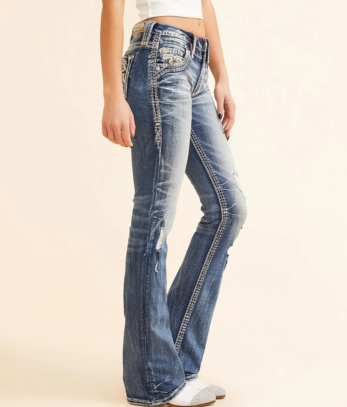Jeans|Bottoms | Rock Revival Pearla Mid-Rise Boot Stretch Jean Pearla MB200