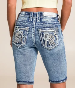 Bottoms | Rock Revival Pearlie Mid-Rise Bermuda Stretch Short Pearlie MU208