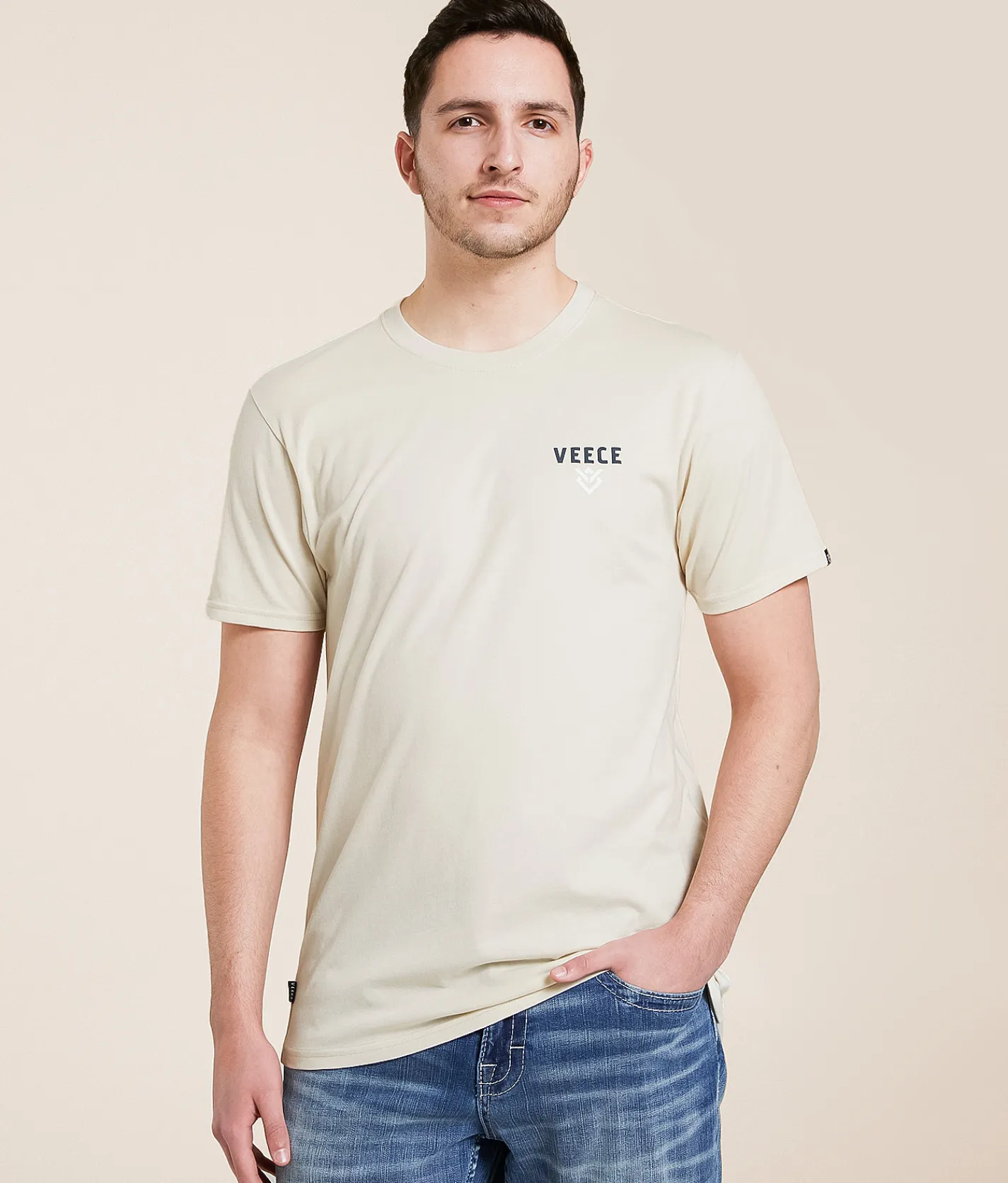 Veece Peer Through T-Shirt Sand Heather Clearance