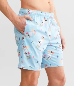 Bottoms|Swimwear | Departwest Pelican Stretch Swim Trunks Light Blue