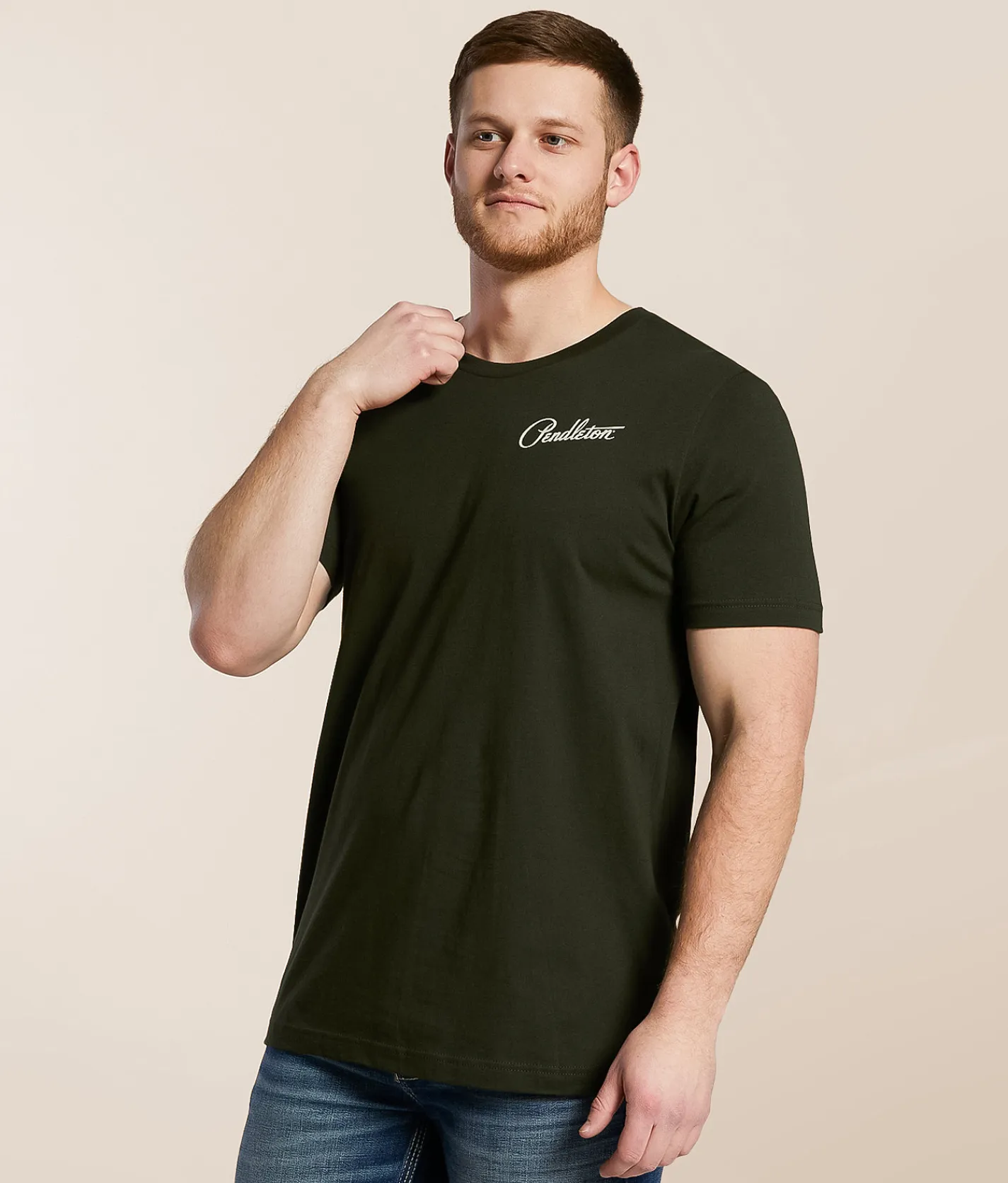Pendleton Harding Skull T-Shirt Dark Olive Online