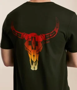Pendleton Harding Skull T-Shirt Dark Olive Online