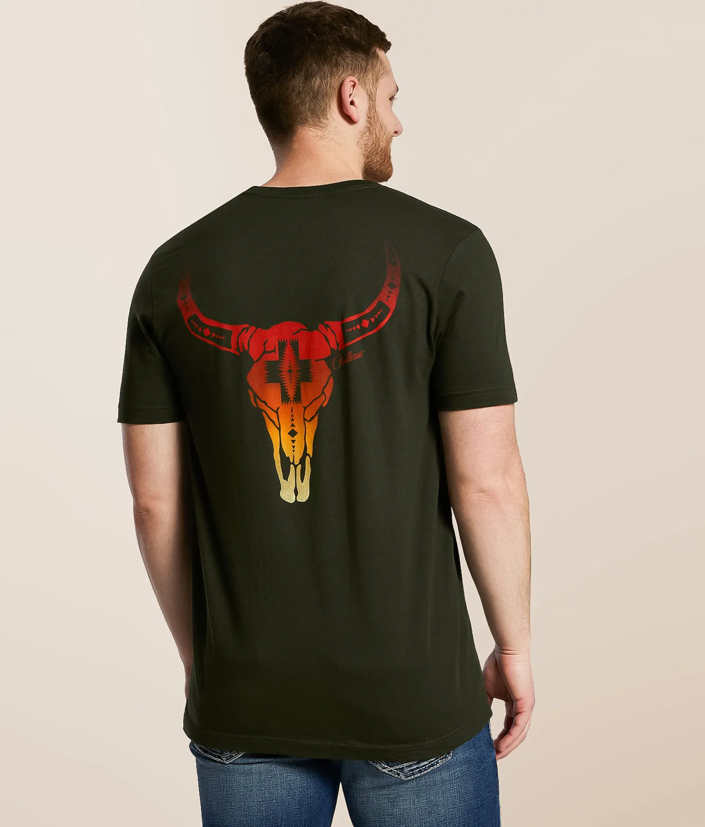 Pendleton Harding Skull T-Shirt Dark Olive Online